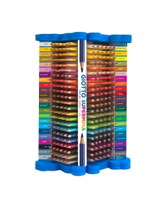 Espositore da banco con 558 matite Supermina in 42 colori assortiti.