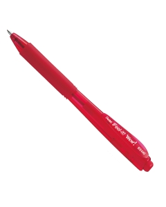 La penna a sfera Pentel WOW! dal design originale è a meccanismo a scatto laterale. Il fusto triangolare ergonomico favorisce l'impugnatura anche grazie al grip in gomma, per un ottimo comfort di scrittura. Asciugatura immediata. Punta 1,0mm. Colore: ross